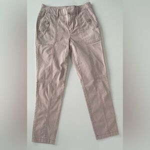 WHITE HOUSE Black Market Pret-a-Jet Mauve Utility Pants Cropped Straight Leg - 2